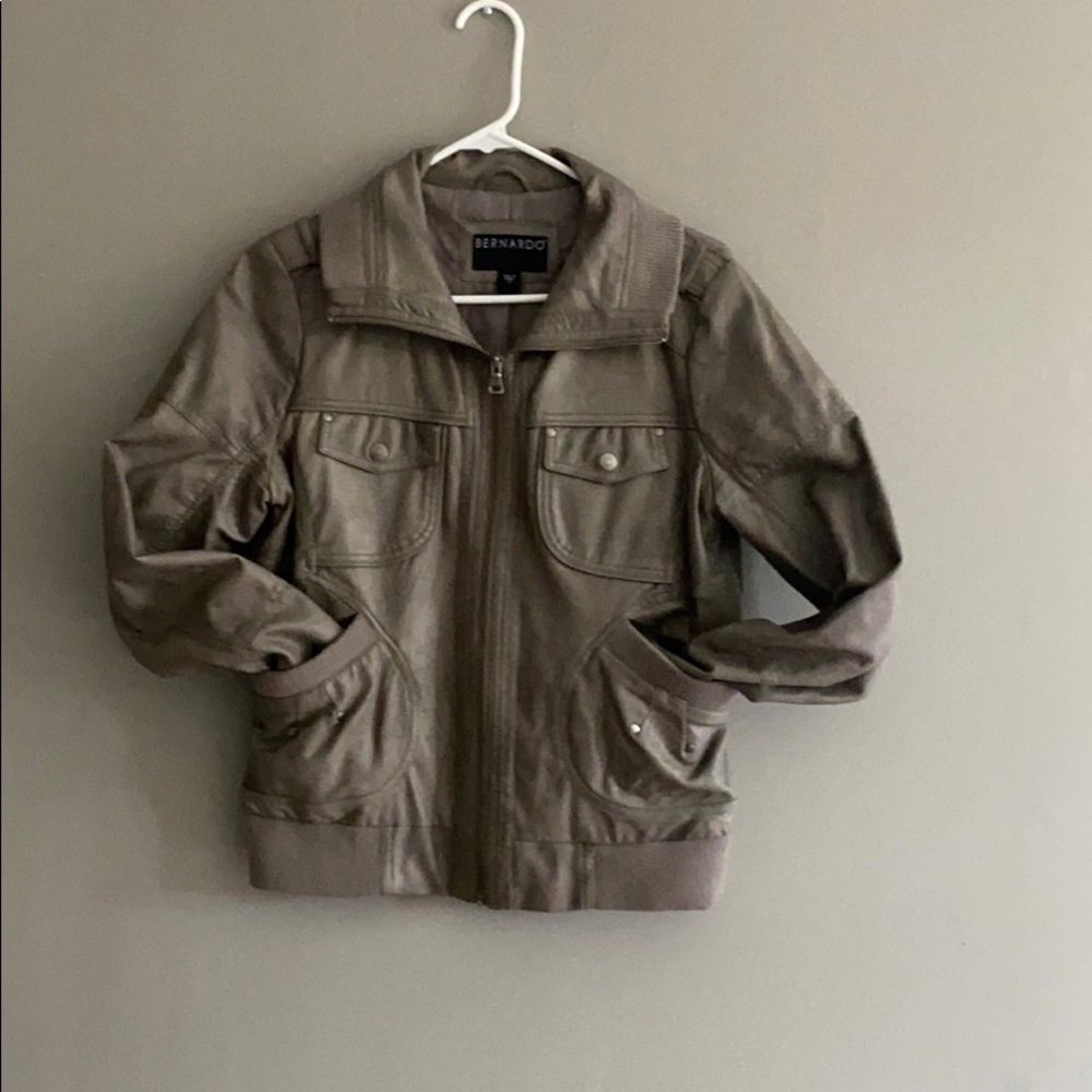 Woman’s faux leather jacket